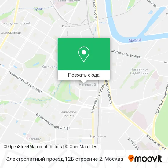 Карта Электролитный проезд 12Б строение 2