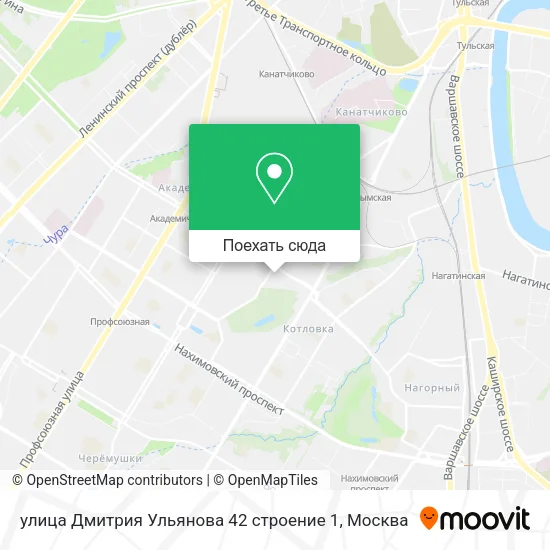Карта улица Дмитрия Ульянова 42 строение 1