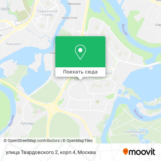 Карта улица Твардовского 2, корп.4