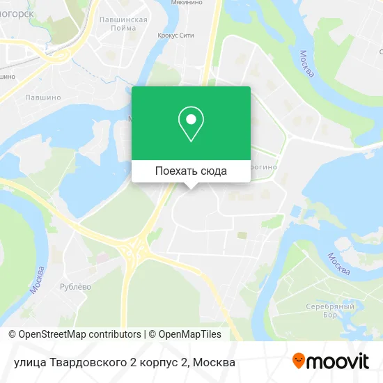 Карта улица Твардовского 2 корпус 2