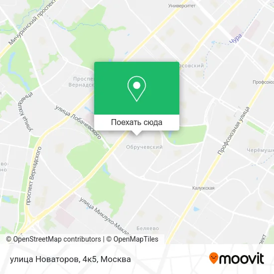 Карта улица Новаторов, 4к5