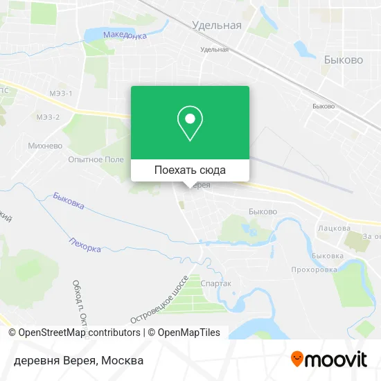 Карта деревня Верея