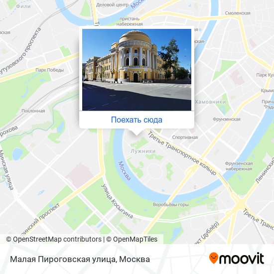 Карта Малая Пироговская улица