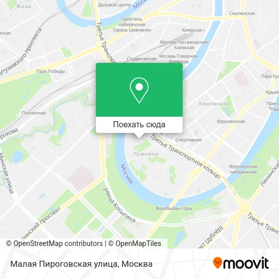 Карта Малая Пироговская улица