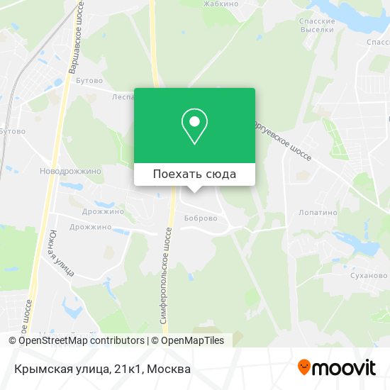 Карта Крымская улица, 21к1