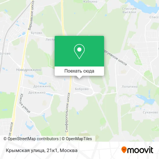 Карта Крымская улица, 21к1