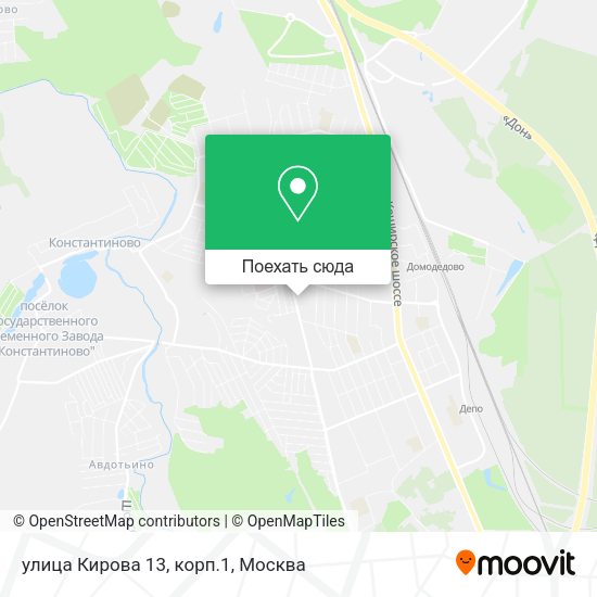 Карта улица Кирова 13, корп.1