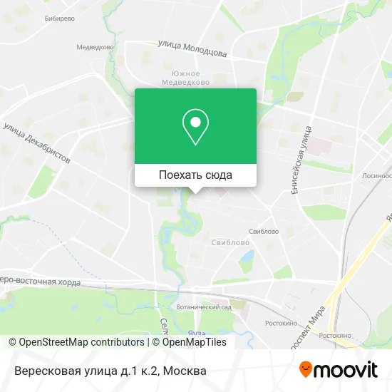Карта Вересковая улица д.1 к.2