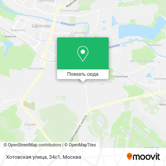 Карта Хотовская улица, 34с1