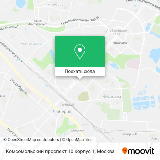 Карта Комсомольский проспект 10 корпус 1