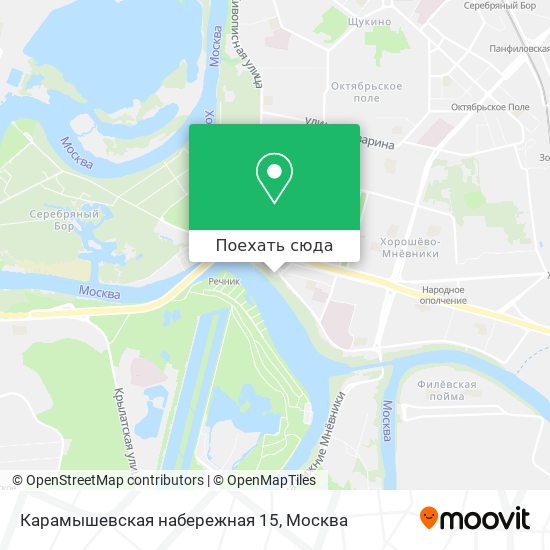 Карта Карамышевская набережная 15