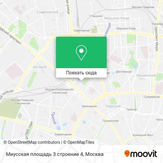 Карта Миусская площадь 3 строение 4