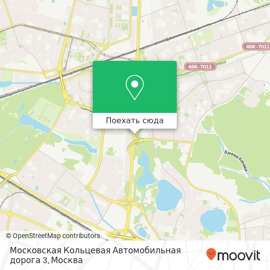 Карта Московская Кольцевая Автомобильная дорога 3