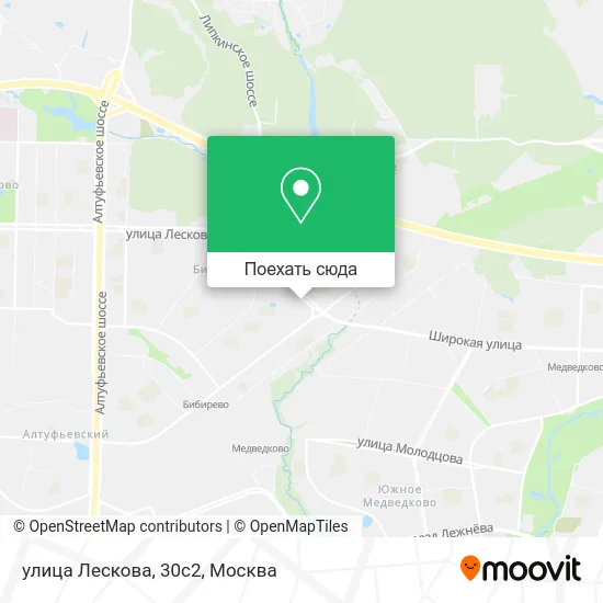 Карта улица Лескова, 30с2