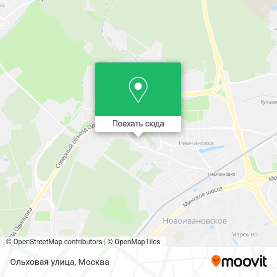 Карта Ольховая улица