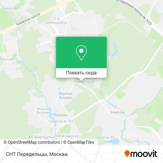Карта СНТ Передельцы