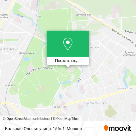 Карта Большая Оленья улица, 15Ас1