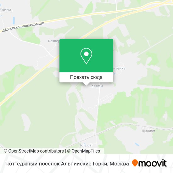Карта коттеджный поселок Альпийские Горки