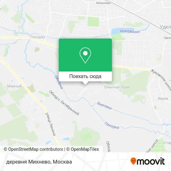 Карта деревня Михнево