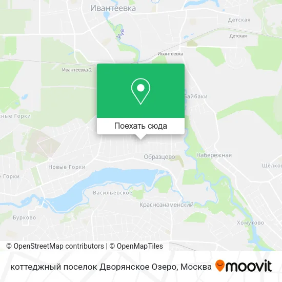 Карта коттеджный поселок Дворянское Озеро