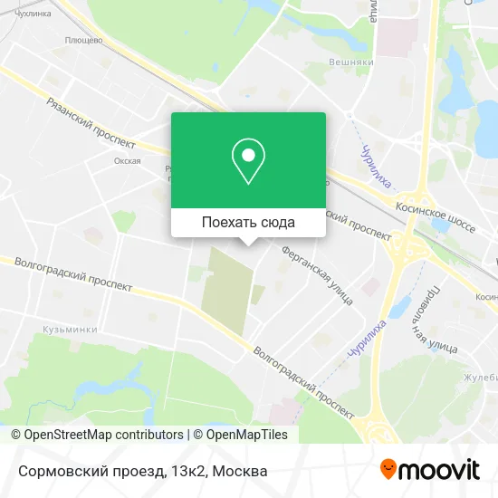 Карта Сормовский проезд, 13к2