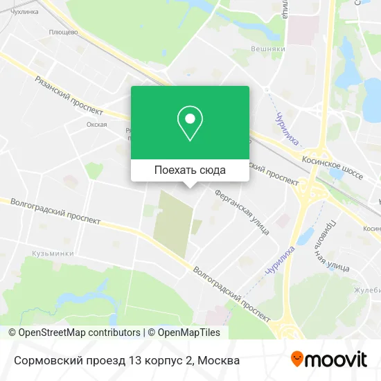 Карта Сормовский проезд 13 корпус 2