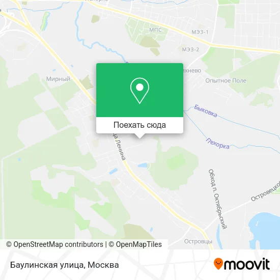Карта Баулинская улица
