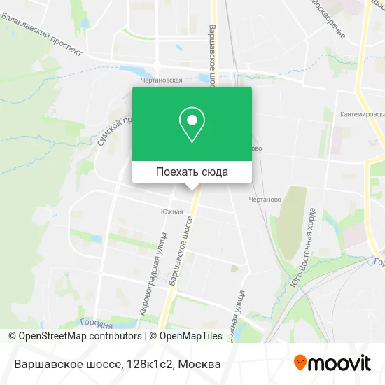 Карта Варшавское шоссе, 128к1с2