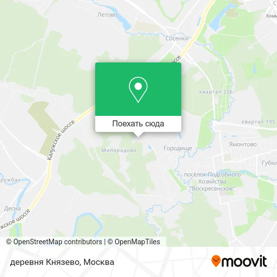 Карта деревня Князево