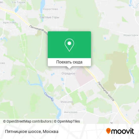 Карта Пятницкое шоссе