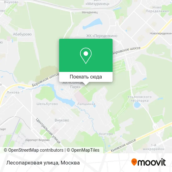 Карта Лесопарковая улица
