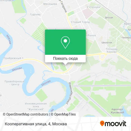 Карта Кооперативная улица, 4