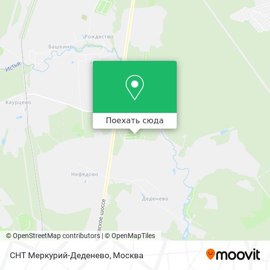Карта СНТ Меркурий-Деденево