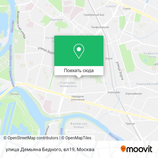 Карта улица Демьяна Бедного, вл19