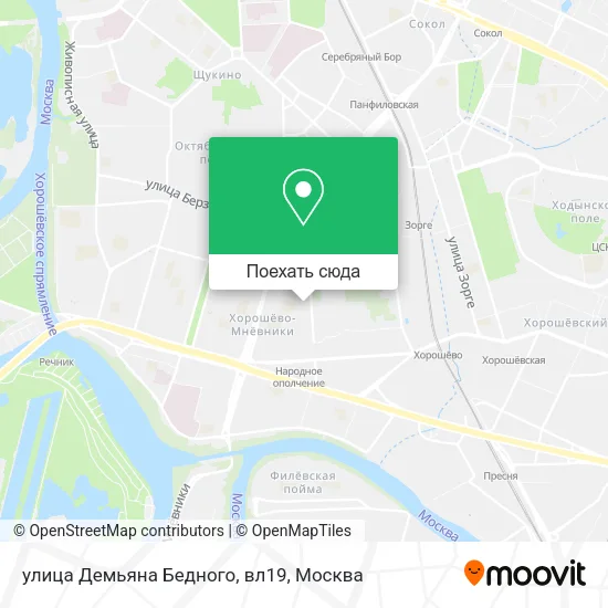 Карта улица Демьяна Бедного, вл19