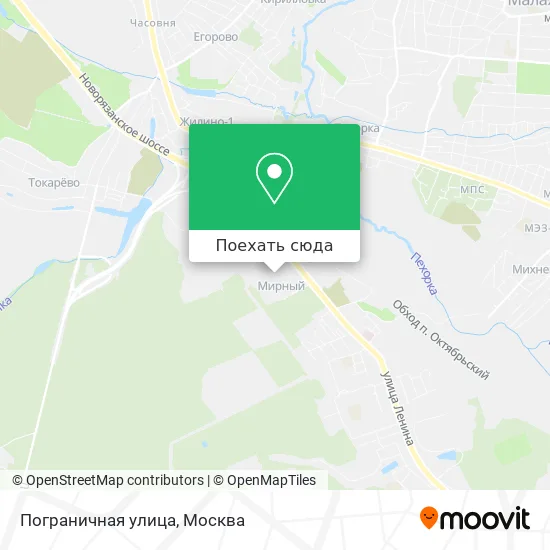 Карта Пограничная улица