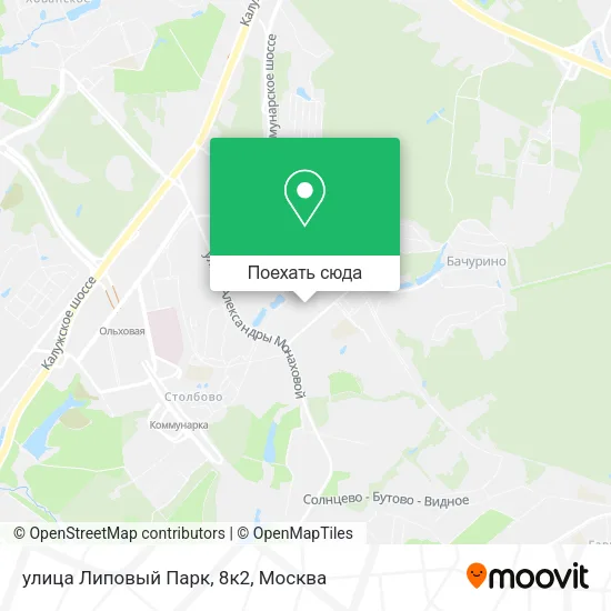 Карта улица Липовый Парк, 8к2