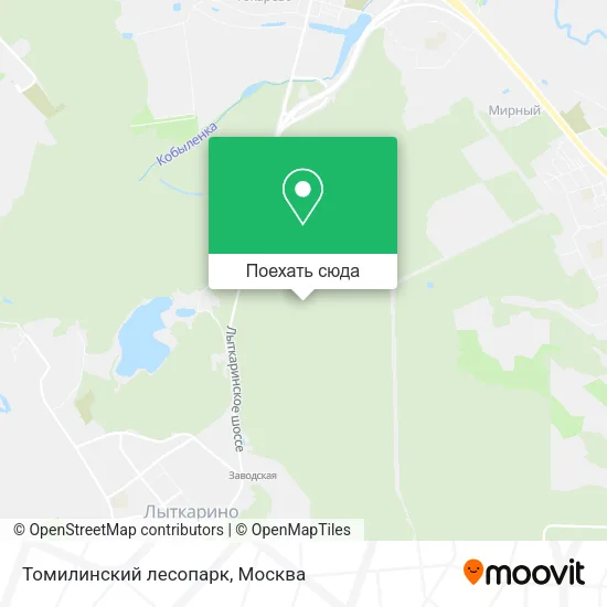 Карта Томилинский лесопарк