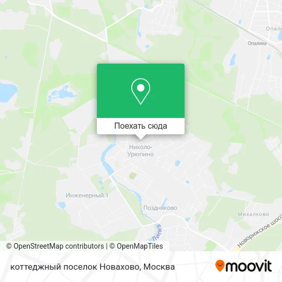Карта коттеджный поселок Новахово