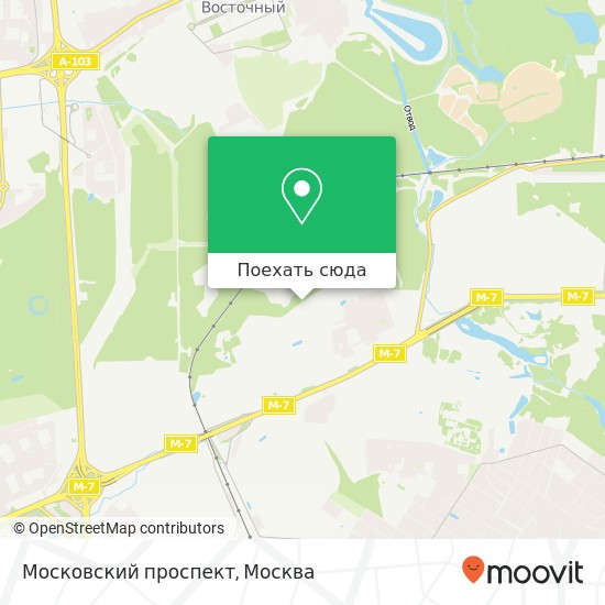 Карта Московский проспект