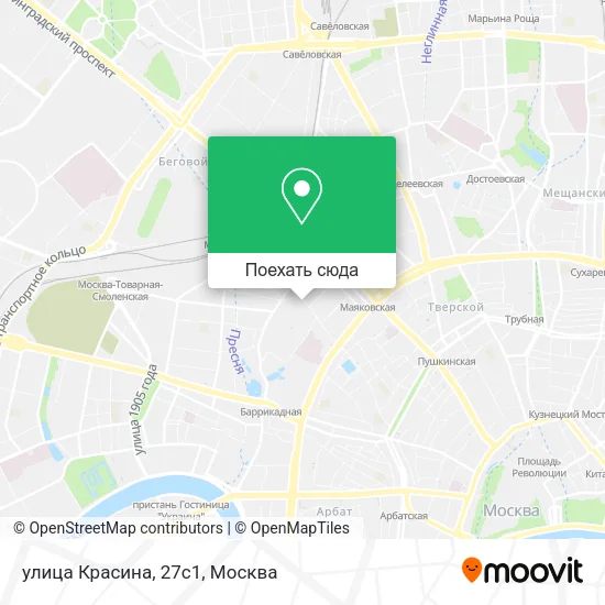 Карта улица Красина, 27с1