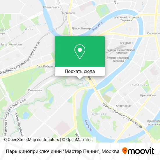 Карта Парк киноприключений "Мастер Панин"