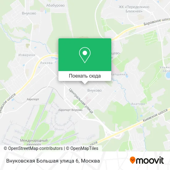 Карта Внуковская Большая улица 6