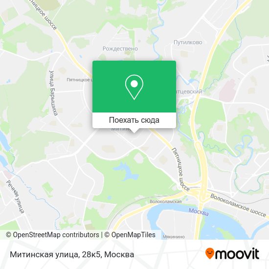 Карта Митинская улица, 28к5