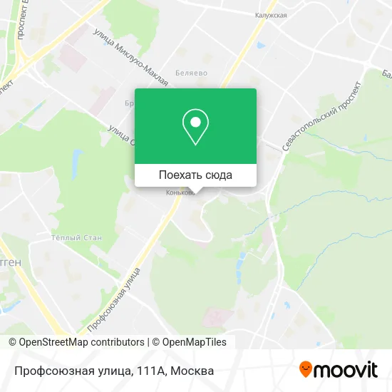 Карта Профсоюзная улица, 111А