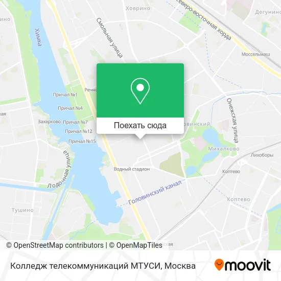 Карта Колледж телекоммуникаций МТУСИ