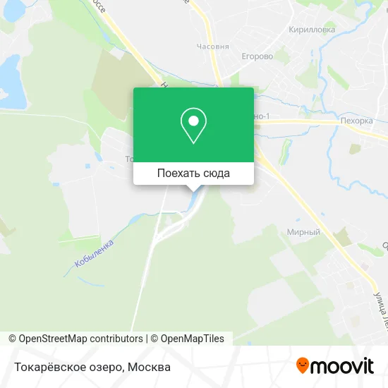 Карта Токарёвское озеро