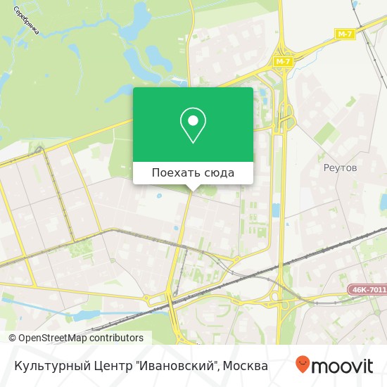 Карта Культурный Центр "Ивановский"
