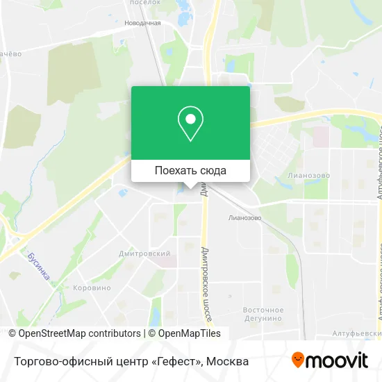 Карта Торгово-офисный центр «Гефест»