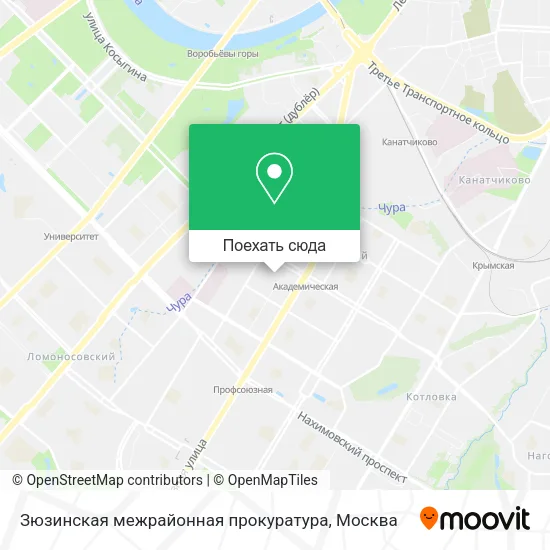 Карта Зюзинская межрайонная прокуратура